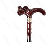 Red Sandalwood Solid Wood Elderly Crutches Anti-skid Crutches Faucet Crutches Mahogany Eight Sticks Wooden Canes Bold Wood