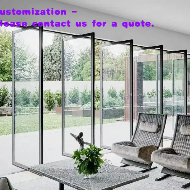custom.Modern Commercial Shop Aluminium Polycarbonate Sliding Door Accordion Folding