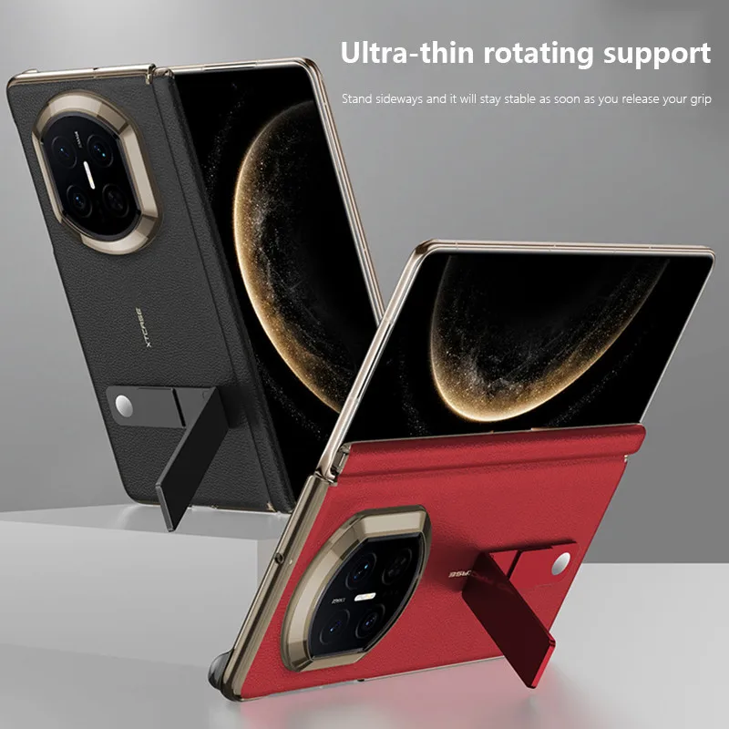 For Huawei Mate X7 Genuine Leather Smart View Magnetic Flip Leather Kickstand Phone Cover For Huawei MateX7 MATEX7 5G