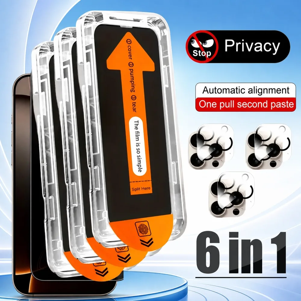 3+3 Stück Privatsphäre-Schutzglas für vivo X300 X300 FE X300 Pro X300 Ultra Anti-Spy Displayschutz für vivo X300s X200 X200 FE