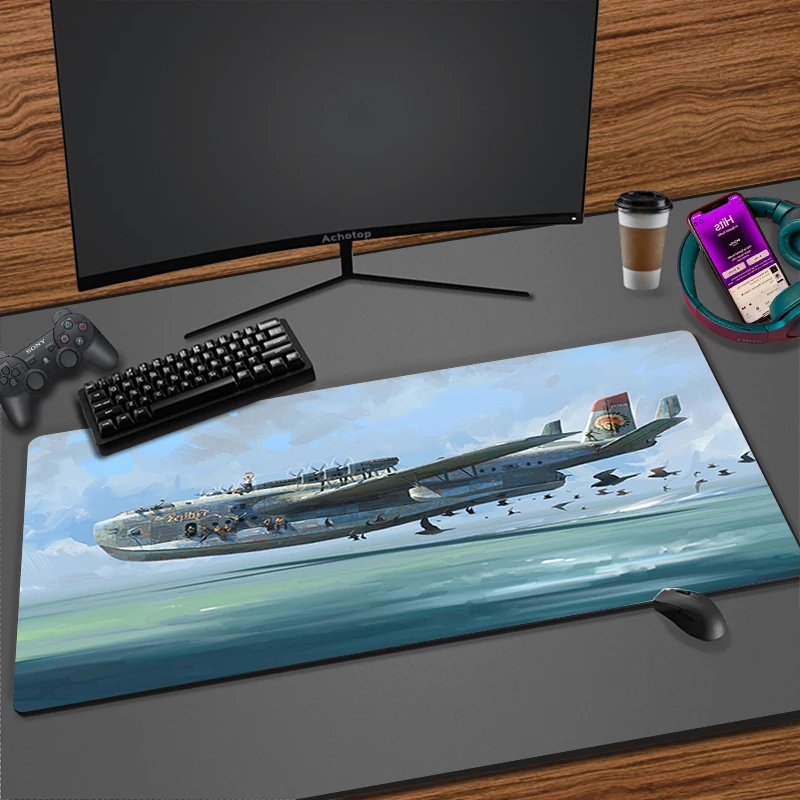 Uçak uçuş bulutlar oyun Mouse Pad bilgisayar Mouse pad oyun dizüstü bilgisayar faresi Mat ofis pad ped klavye matı masa pedi