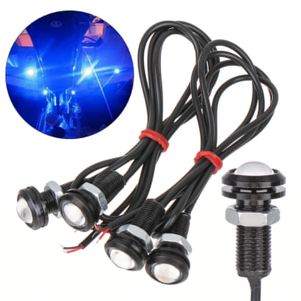 4Pcs 12V 5W LED Marine Lighting Boat Lights Spotlighting Underwater Fishing Attracts Light Car Lamp Waterproof