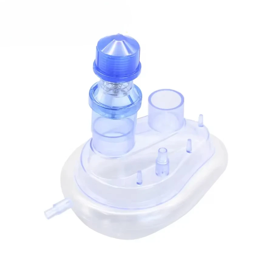 Disposable twin port mask with peep valve