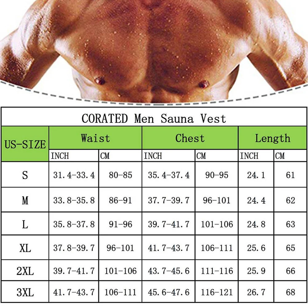 Men's Sauna Waist Trainer Vest Sweat Vest with Trimmer Belt Workout Tank Top Body Shaper Fitness Slimming Shirt Shapewear