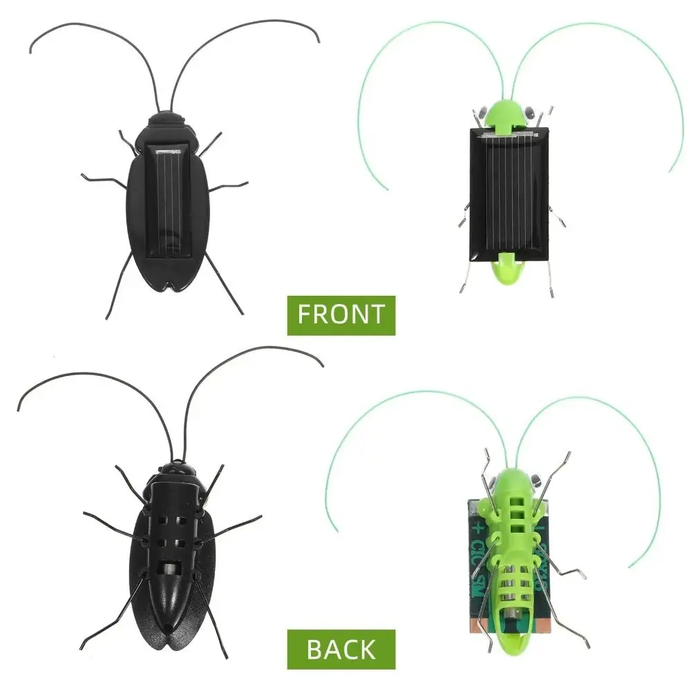 Solar Powered Solar Grasshopper Toy Grasshopper Cockroach Science Education Toy Multi-Foot Worm No Batteries Puzzle Toy Children