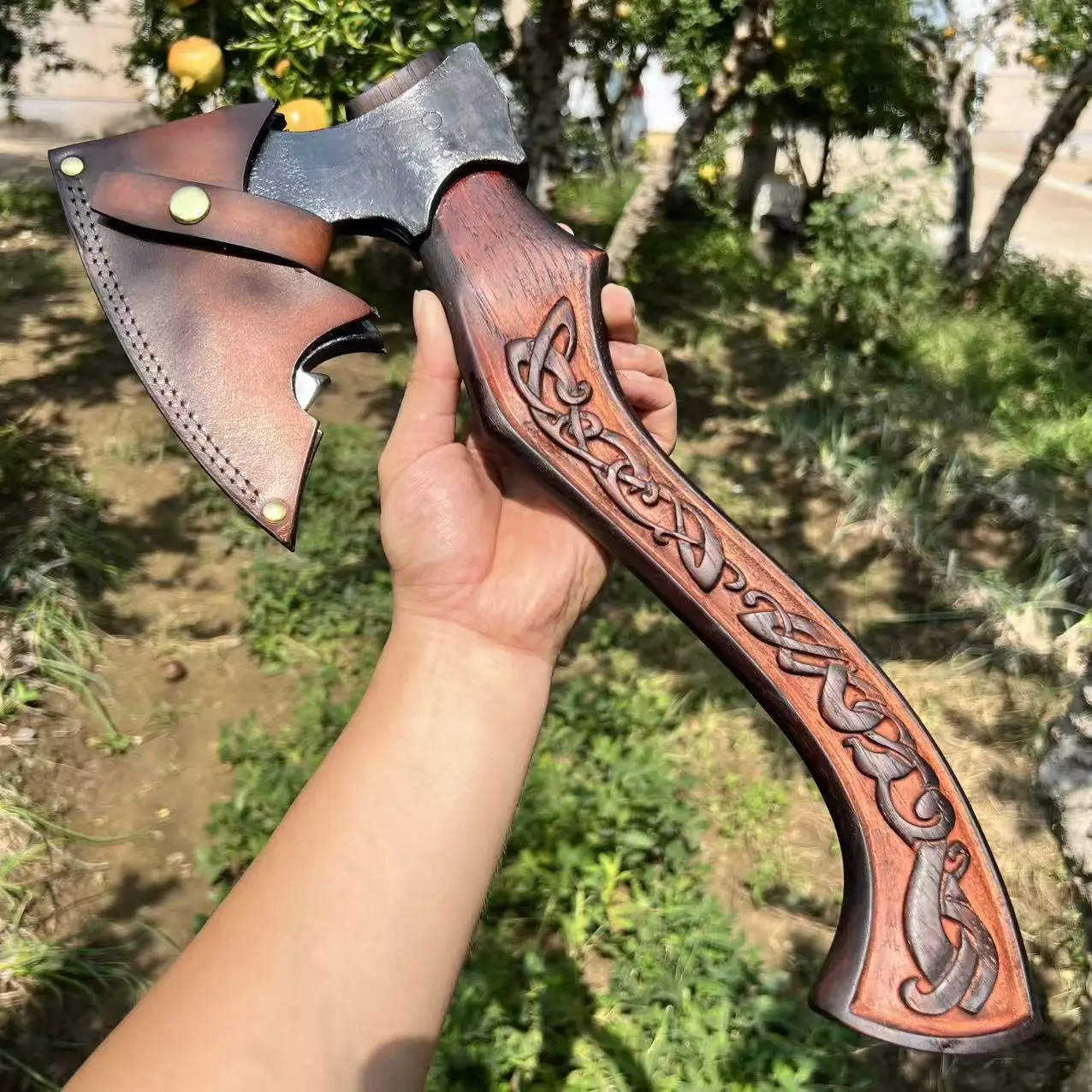 عالية الجودة منحوتة الشمال متعددة الوظائف التكتيكية الفأس المحمولة التخييم الجبلية بقاء الحطب تقسيم EDC أداة اليد