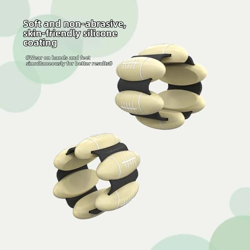 

1 Pair Rugby Ball Shape Wrist Weight Bracelet 2 LB Sweat-proof Weighted Wrist Strap Skin Friendly Yoga