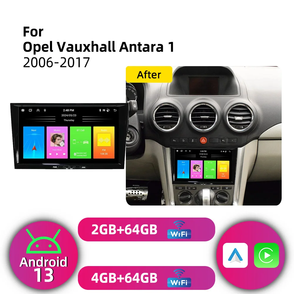 For Opel Vauxhall Antara 1 2006-2017 Carplay Autoradio 2 Din Android Radio GPS WIFI Auto Car Multimedia 8