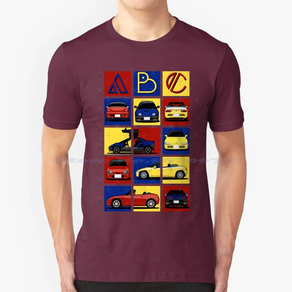 Kei Cars T Shirt 100% Cotton Tee Kei Cappuccino Beat Az1 Autozam Small Rear Mid Engined Rwd Jdm Japanese Automotive Abc Turbo