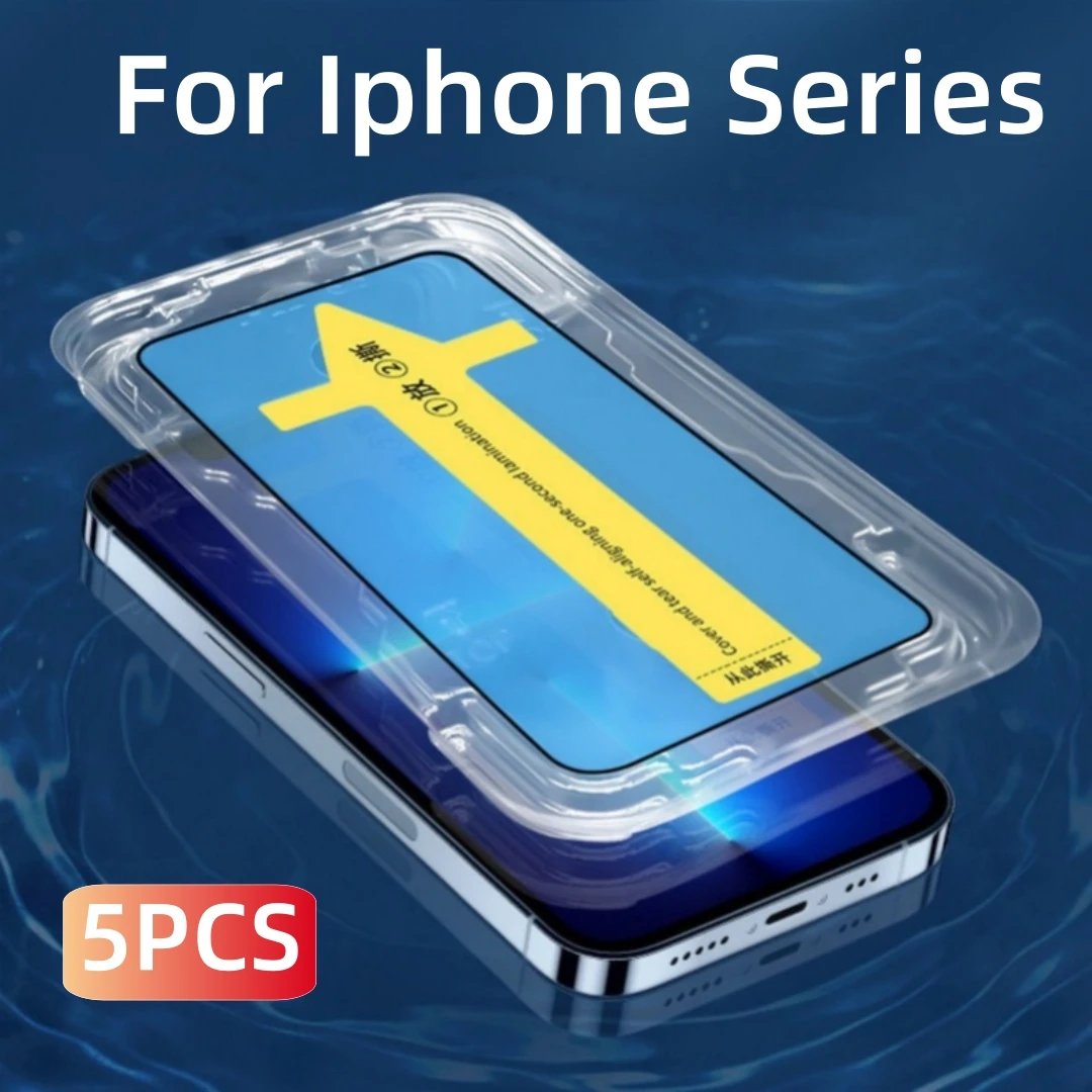 5 قطعة لابل آيفون 17 1Pro ماكس 15 14 13 12 11 Xs Xr Plus 5G حامي الشاشة تشديد الزجاج الهاتف مع عدة مكافحة مختلس النظر