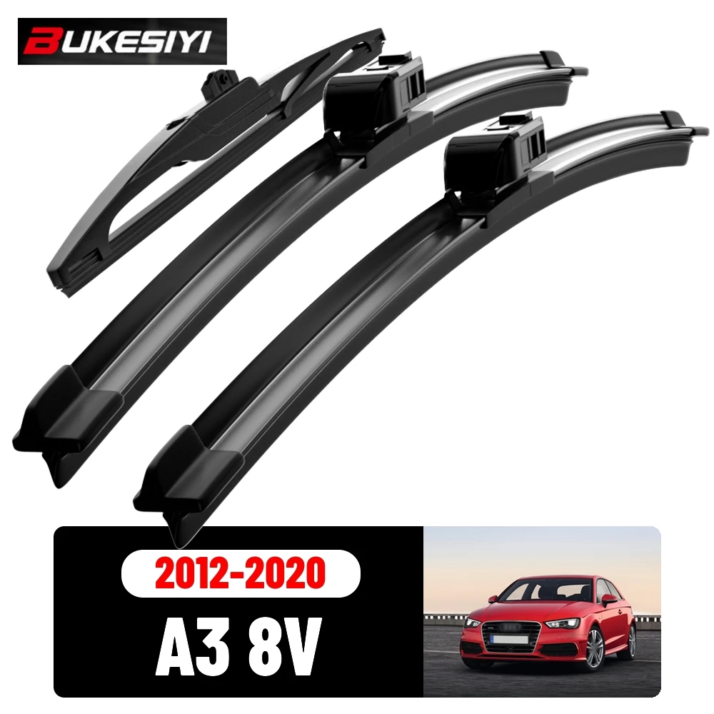 Front & Rear Wiper Blades Set For Audi A3 8V 2012-2020 2013 2014 2015 Silent Windscreen Wipers Accessories 26