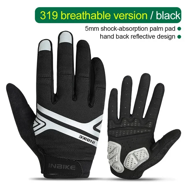 Inbike MTB Fahrrad handschuhe Voll finger Touchscreen Rennrad handschuhe Fahrrad Anti-Rutsch Mountain Outdoor Sport handschuhe Zubehör