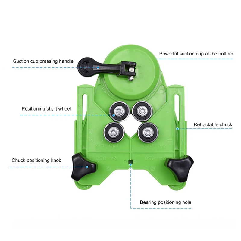 4-83mm Glass Ceramic Tile Hole Drilling Locator Auxiliary Tool With Suction Cup Hole Saw Guide Fixture Multifunctional Hand Tool