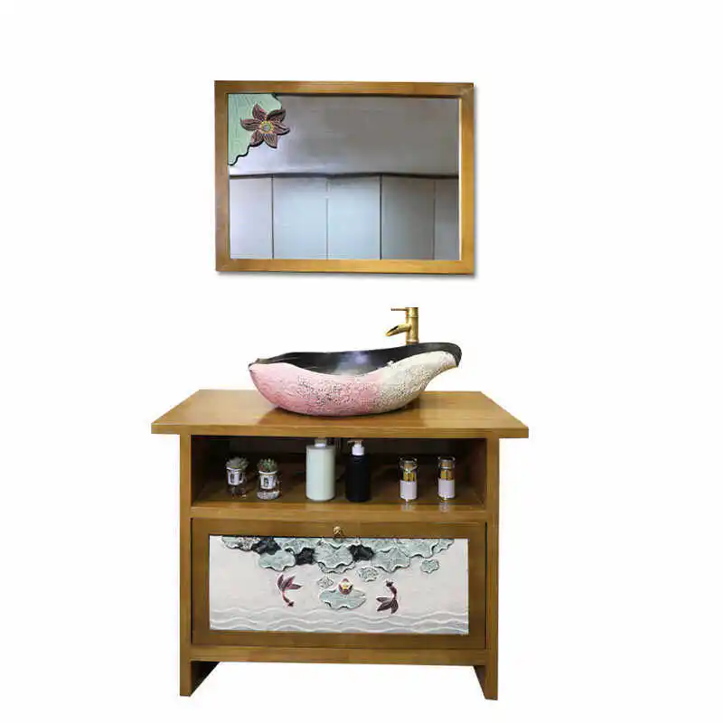 Bathroom set, bathroom cabinet combination, balcony upper basin wash basin cabinet, wash basin washstand