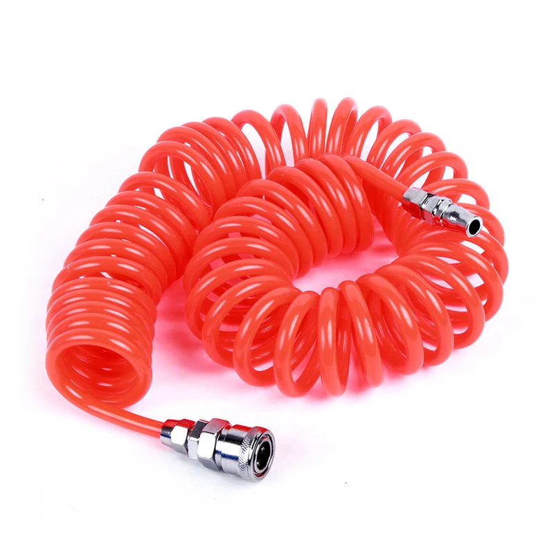 3M PU 8mm x 5mm Polyurethane Air Compressor Hose Tube With Fitting Flexible Tool Connector PU0805 Spring Tube Spiral Pipe