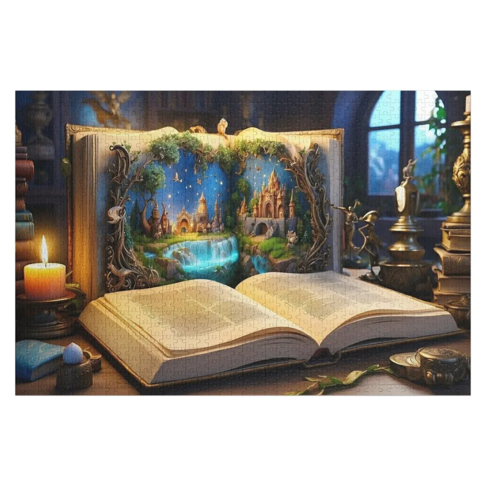 Magical and Mystical Storybook - 15 Jigsaw Puzzle Adult Wooden Personalized Baby Object Personalised Personalized Name Puzzle