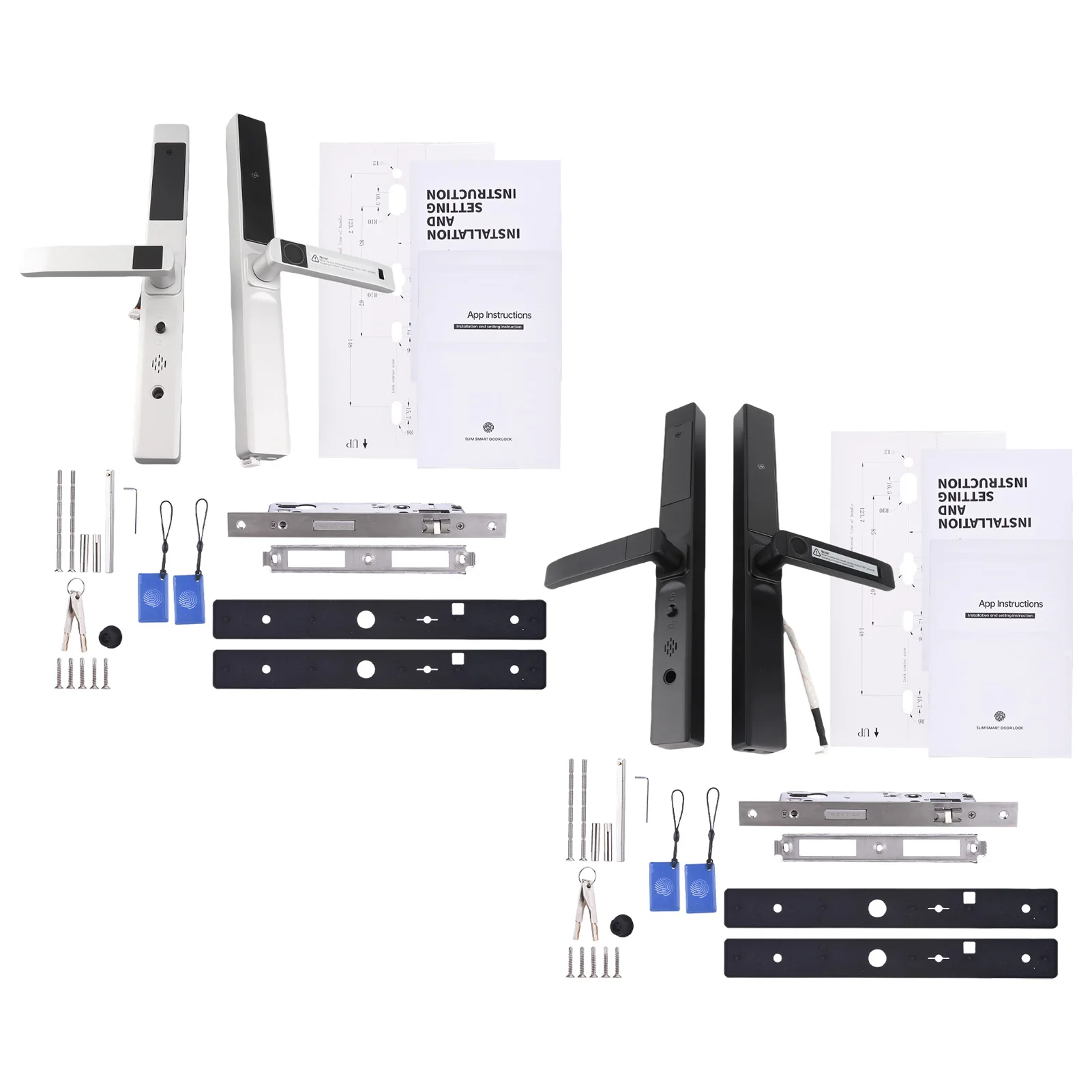 Serratura intelligente WiFi Serratura per porta d'ingresso senza chiave APP TY/impronta digitale/password/scheda/chiave meccanica 5 metodi di sblocco Serratura per porta in alluminio