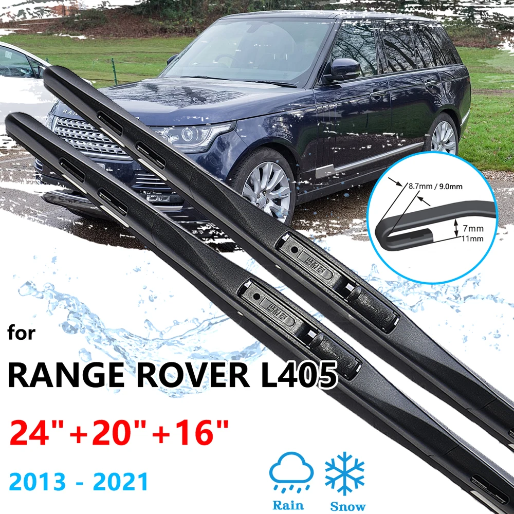 3x For Land Range Rover L405 2013~2021 Front Rear Set Wiper Blades Window Windshield Windscreen Cleaning Brushes Car Accessories