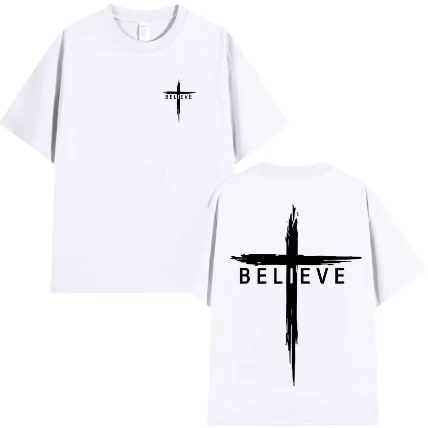 المسيحية يسوع الكتاب المقدس الآية طباعة العصرية مريحة الصيف المرأة تي شيرت مريح قصيرة الأكمام الجمالية عارضة تي شيرت #1