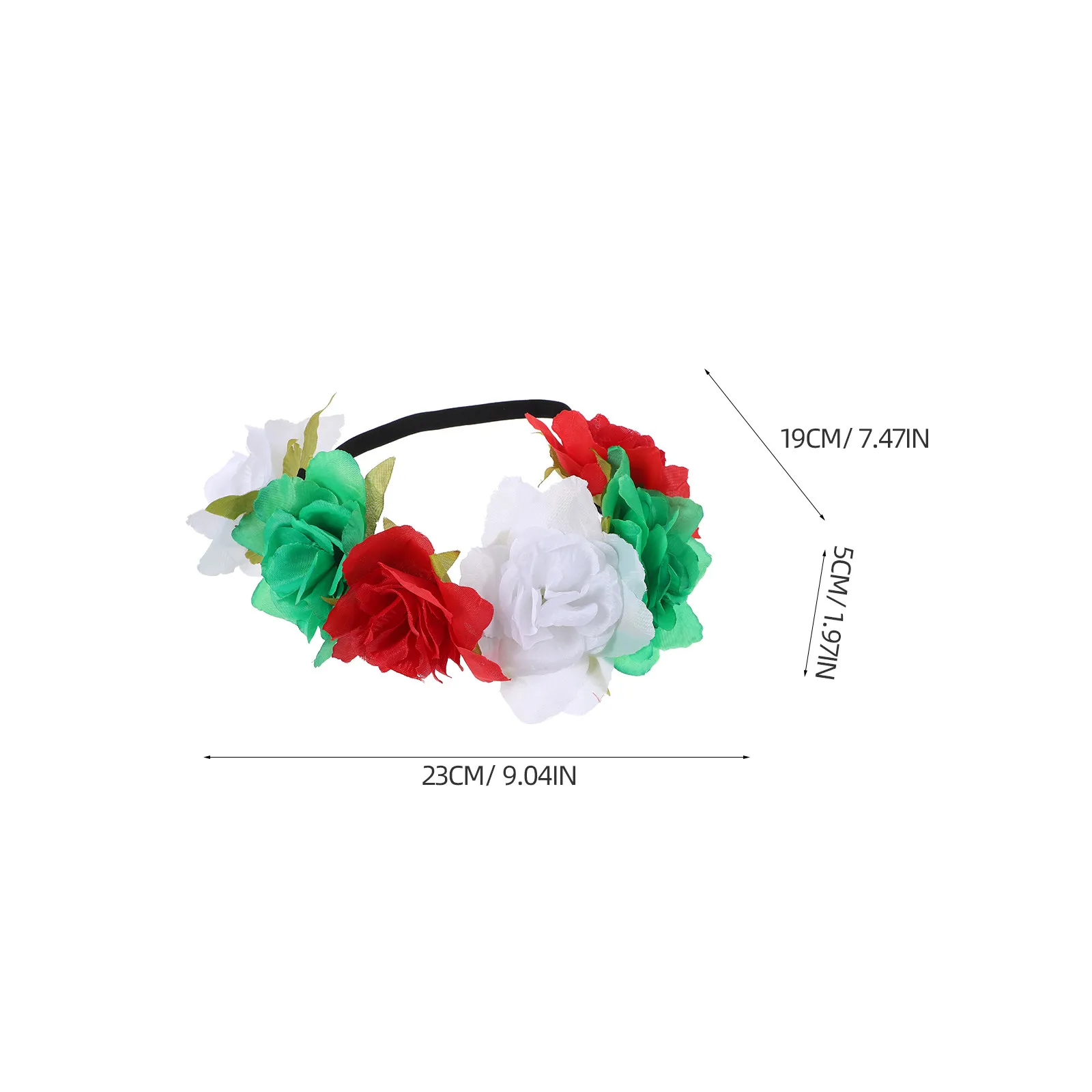 Elegant Floral Wreath Headband Simulation Flower Crown Lightweight Comfortable Hair Accessory for Bridal Shower Birthday