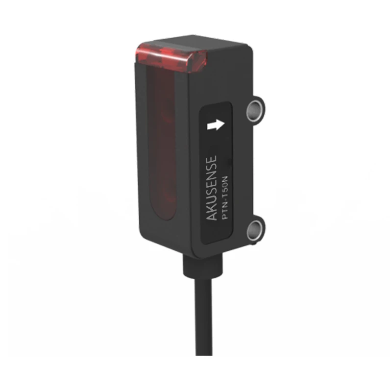 AKUSENSE PTN-T50NP 500 مم NPN/PNP من خلال شعاع مربع كهروضوئي الاستشعار آلة صناعية مستودع موقف التعبئة والتغليف L./D. على