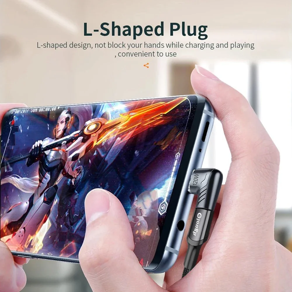 120W USB Type C To USB C Magnetic Adapter 90 Degree Fast Charging Magnetic Converter For Macbook iPad Pro Switch Samsung