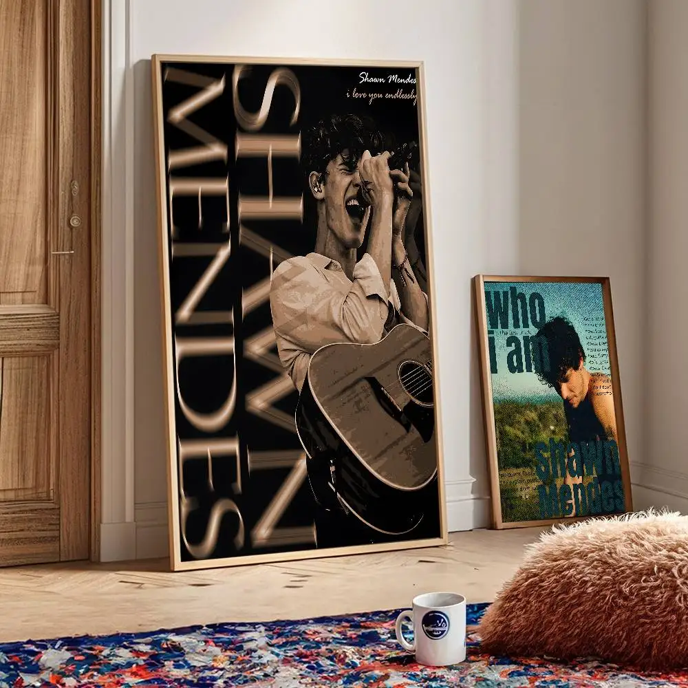 S-Shawn Mendes SINGER DIY Sticky Poster Whitepaper Prints Posters Artwork Vintage Decorative Painting