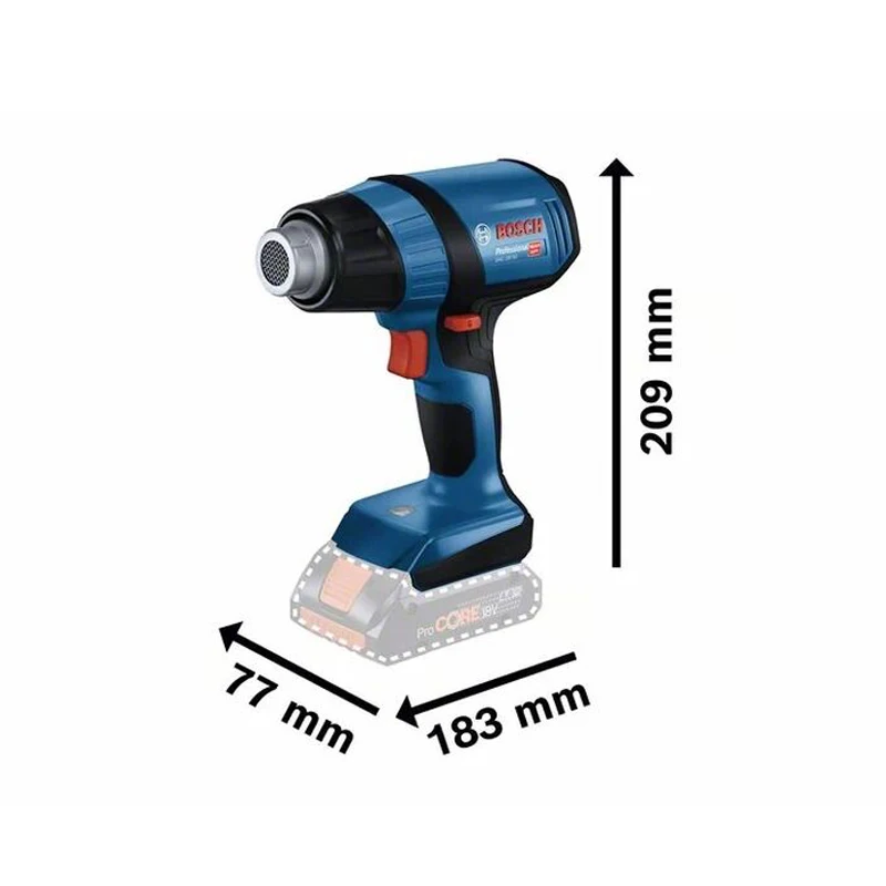 Imagem -02 - Pistola Térmica sem Fio Bosch Pistola de Cozimento Profissional Película Reguladora Recarregável Elétrica 18v 300 °c 500 °c Ghg18v50