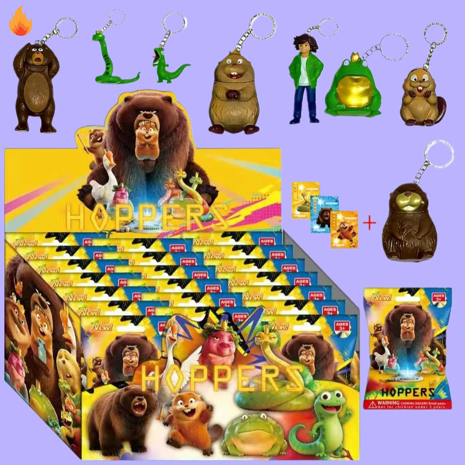 

Disney Pixar Hoppers 24Pcs Blind Bag Beaver Transformation Plan Keychain Figures Collectible Pendant Toy with Hidden Figure