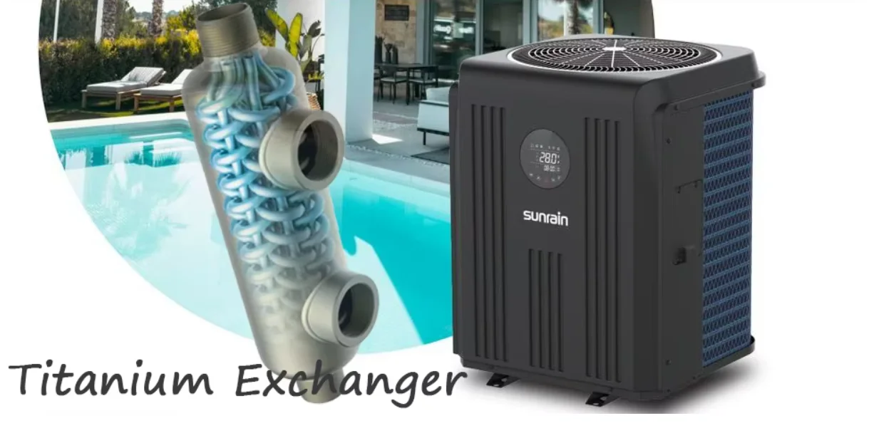 7kw to 35kw Wifi Control R32 Refrigerant Full DC Inverter Swimming Pool Heat Pumps for Heating Cooling Bomba De Calor