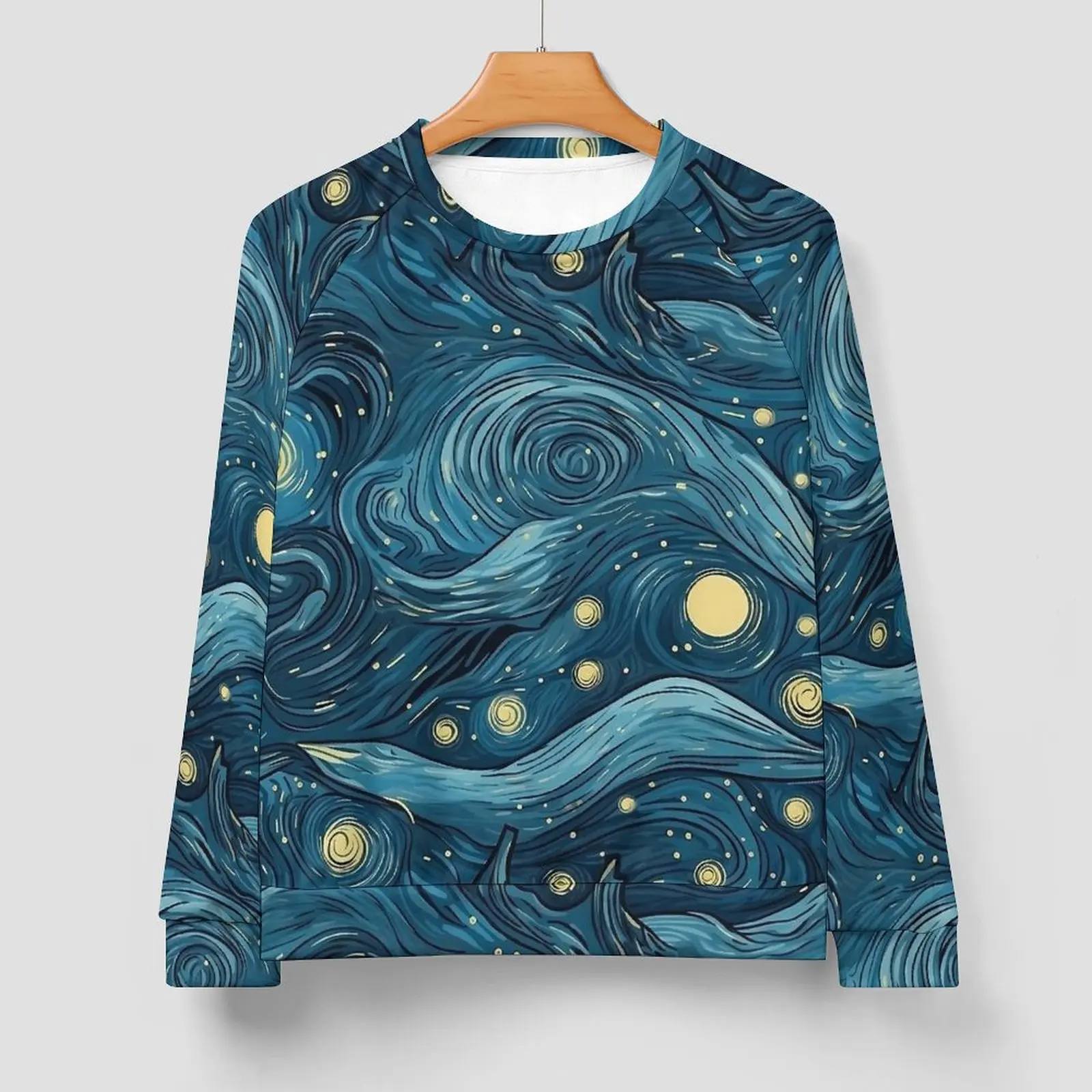 Abstract Van Gogh Style Streetwear Sweatshirts Spring  Y2k Cute Hoodies Man Oversized Casual Pattern O Neck Hoodie