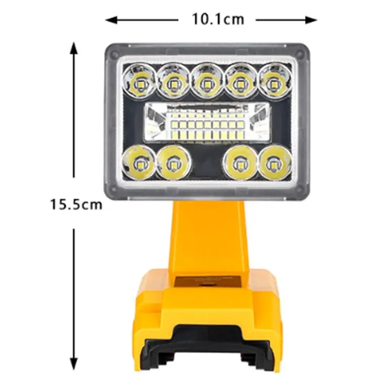 THIVN-For 14.4-20V LED Portable Work Light 9W 1000LM Emergency Tool Light Wireless LED Job Site Lamp For Camping Emergenc