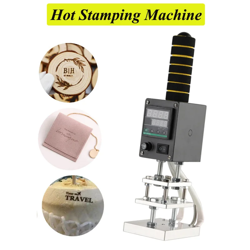 

Hand-held Hot Stamping Machine Leather Wood Foil Stamping Coconut Burger Peel Branding Printing Custom Logo Letter Heating Tool