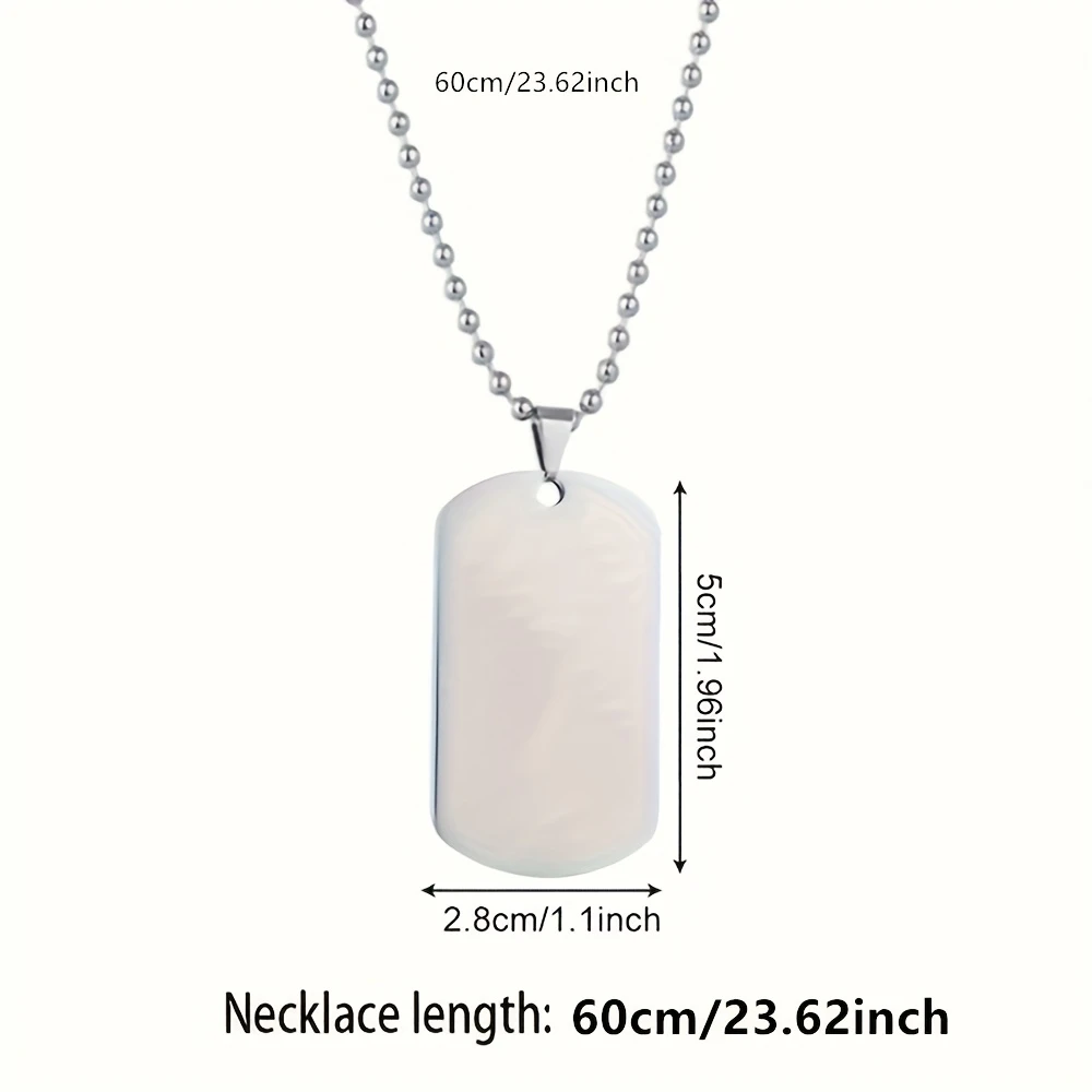 Custom Photo Dual-Sided Engraved Stainless Steel Pendant Necklace - Personalized Unisex Jewelry Gift for Weddings, Anniversaries