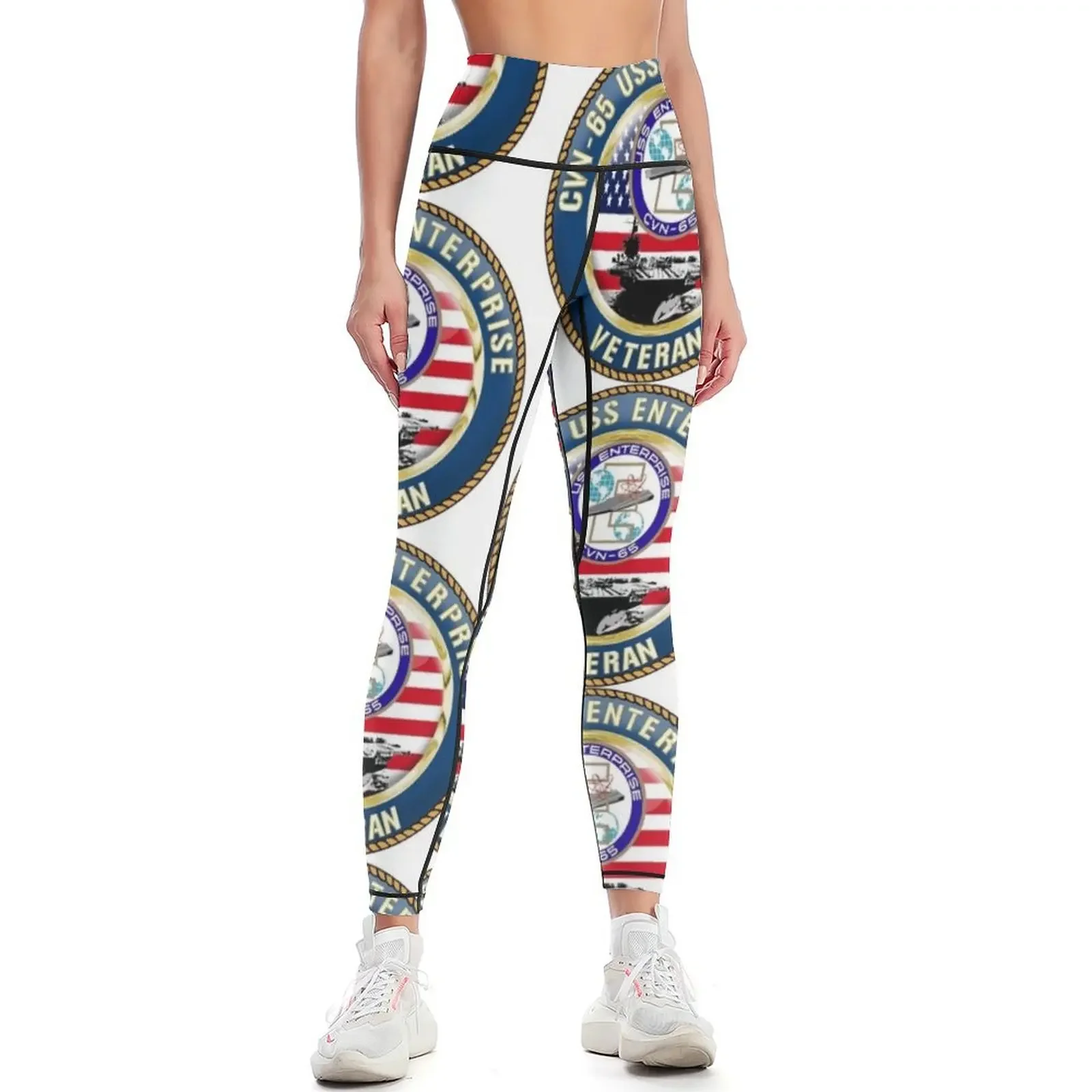 

CVN-65 USS Enterprise Leggings Tight fitting woman sport set Women sports Womens Leggings