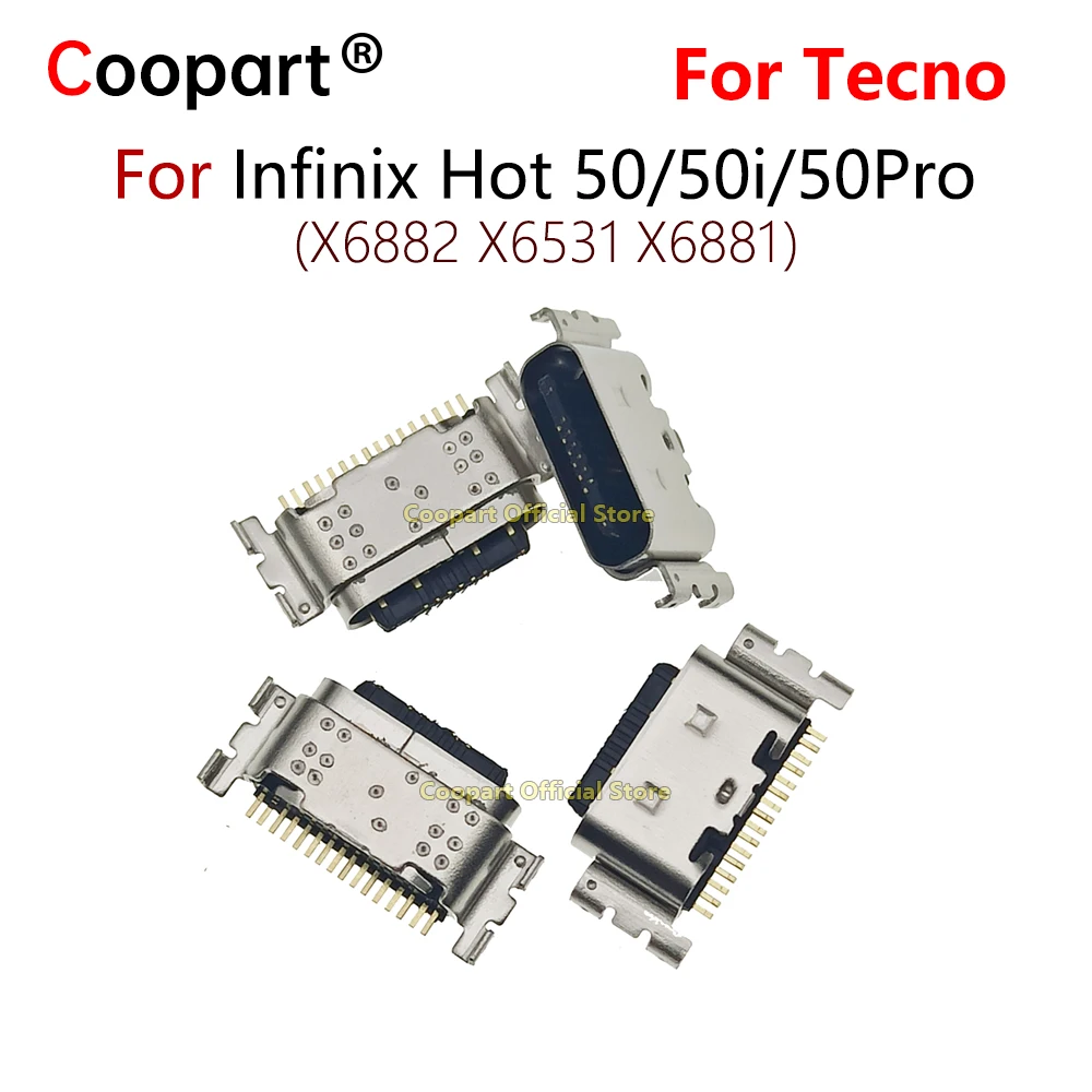

Coopart For Infinix Hot 50 i Pro USB Charging Pin Port Dock Plug Charger Connector Socket Repair Parts X6882 X6531 X6881