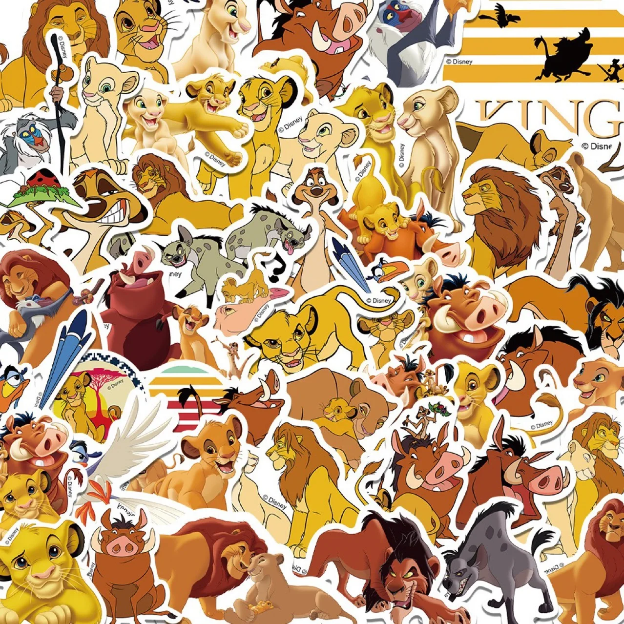 50pcs Disney Graffiti Stickers Mixed The Lion King & Classic Characters Waterproof Decals For Phone Laptop Luggage Diy Kids toy