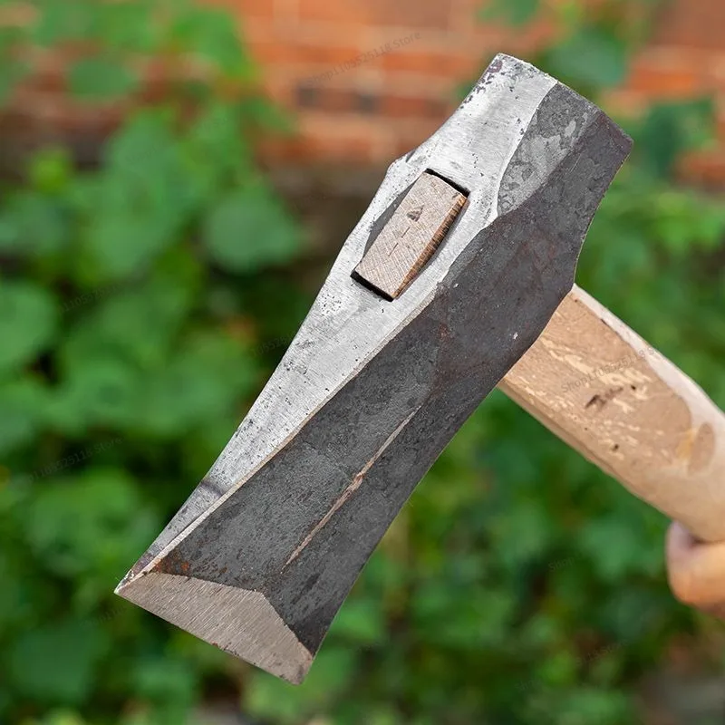 For Axe Large Rail Steel Hand Forged Mountain Chopping Firewood Chopping Trees Chopping Hammer Axe Knife Household Outdoor view 3