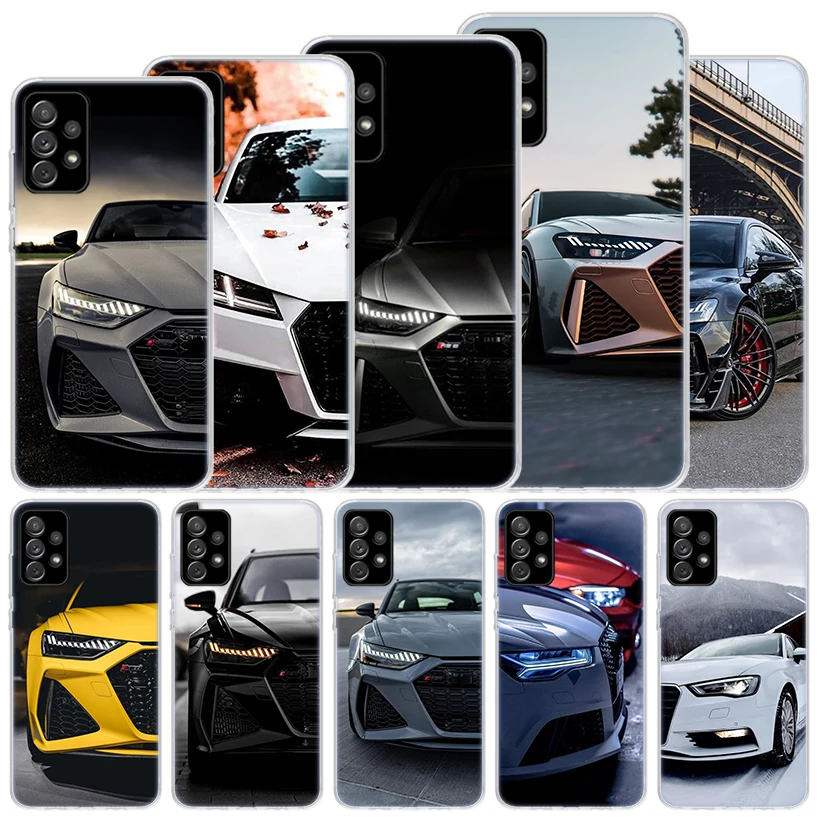 Super Car For A-Audis R-S Sport Soft Case For Samsung Galaxy A15 A14 A13 A12 A55 A54 A53 A52 Phone Cover A35 A32 A33 A25 A23 A22