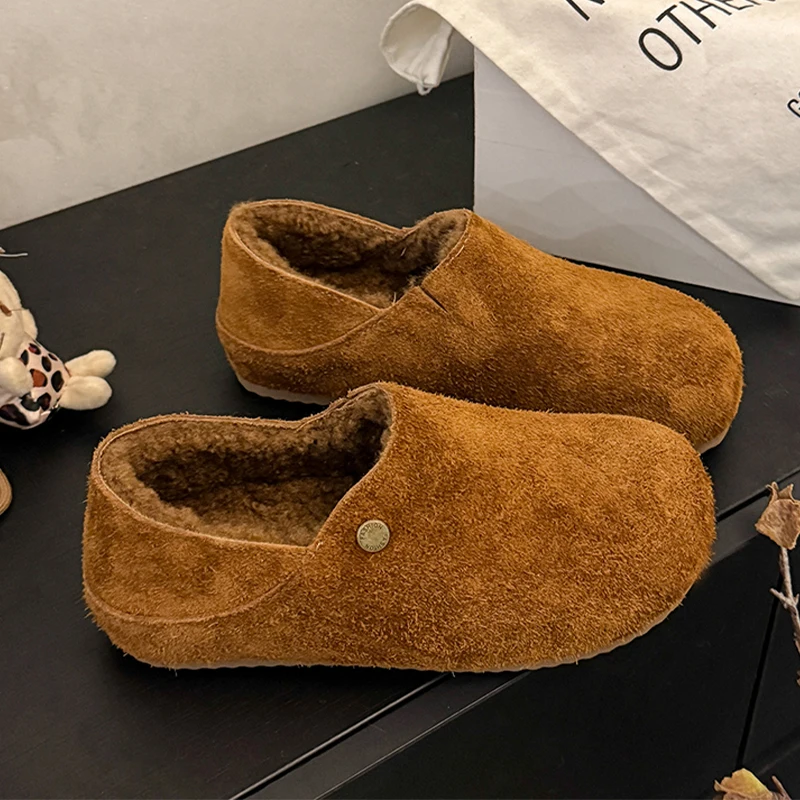 أحذية قطنية للنساء الشقق الجلد المدبوغ أحذية خفيفة أنيقة شتاء حذاء الثلج عالي الرقبة دافئ 2025 قصيرة أفخم المشي الرياضة جديد Mujer Zapatos #1