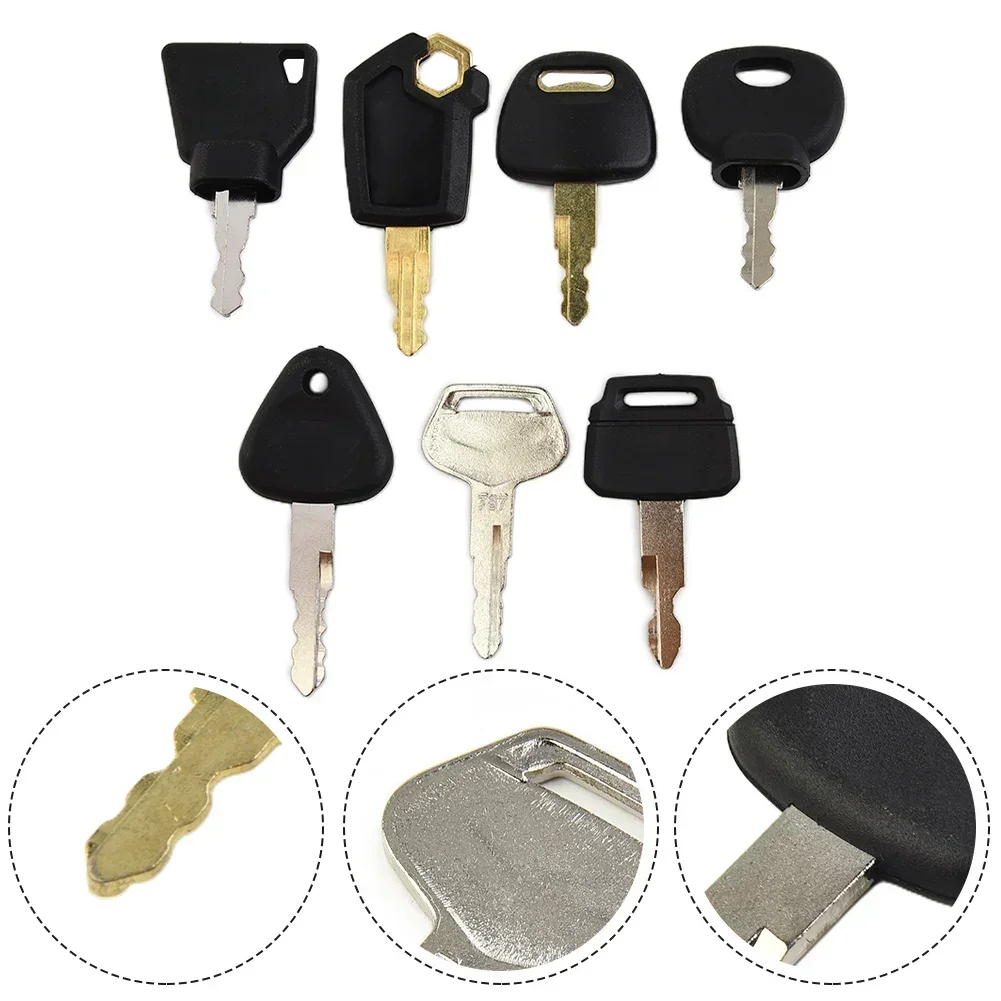 7pcs Ignition Keys CONSTRUCTION MACHINE KEYS 14607 5P8500 K250 H800 For JCB For Volvo Tractor Construction Machinery Key