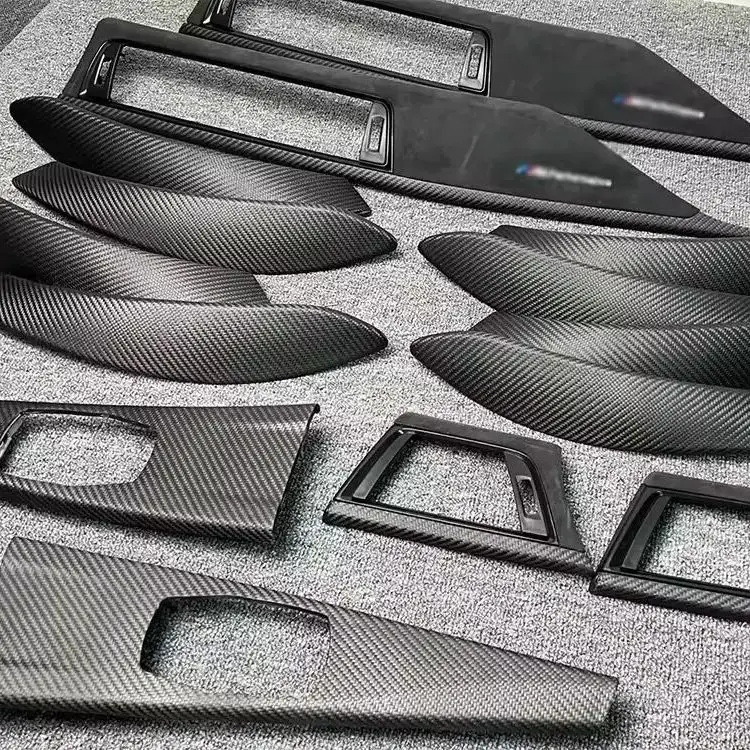 Carbon Fiber Interior Accessory Parts with Decorative Strips for 3GT F30 F31 F32 F34 F36 Center Console Dashboard Handles