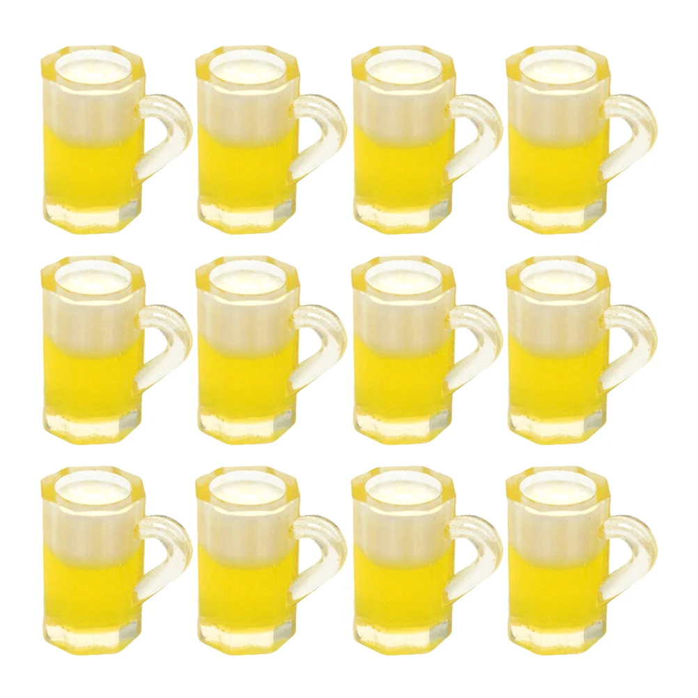 20 Pcs Simulation Beer Mug Mini Mugs Model Miniature House Accessory Cups Micro Landscape Decor