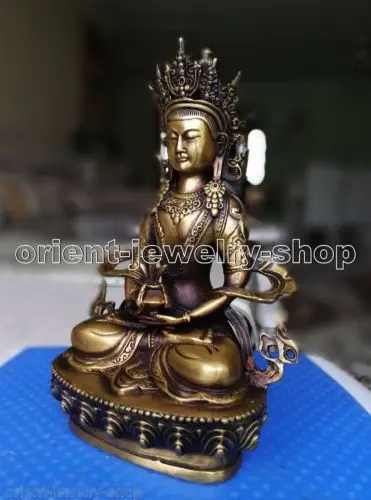 excellent Vintage Buddhism Bronze God Buddha Bodhisattva Old Statue