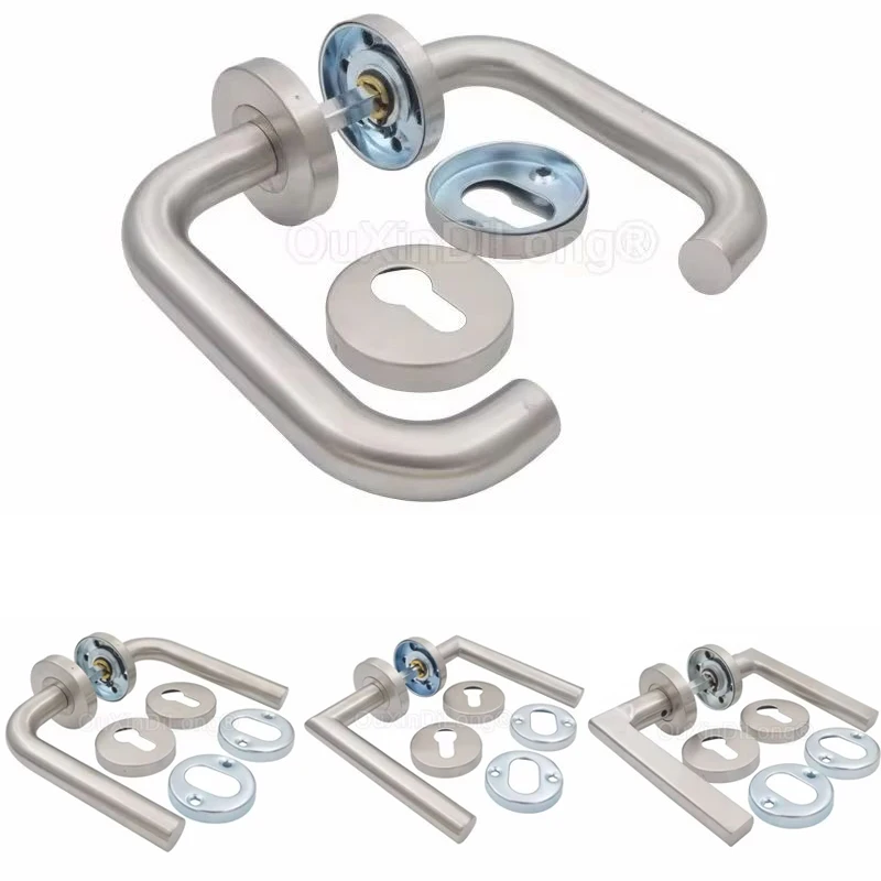 

Совершенно новые дверные ручки из нержавеющей стали, входной проход, огнестойкие дверные ручки, двухтактные ручки для внутренней двери