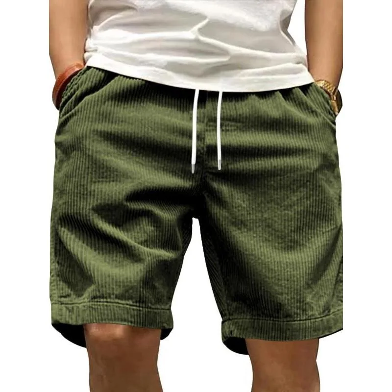 

Men's Corduroy Cargo Shorts Workwear Cross-Border Utility Pants Spring 2025 Fashion 100% Other Material Comfortable Fit