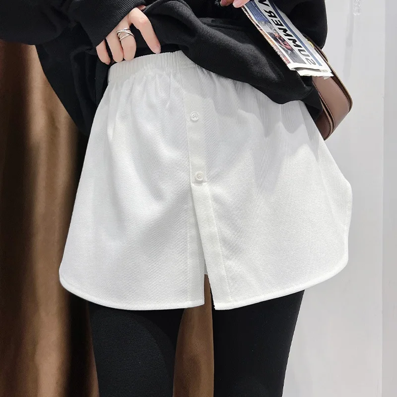 Women's Hoodie Underwear High Waist A-Line  Skirt Inner Wear Base Layer Belly Cover Curtain Sweater Matching Skirt