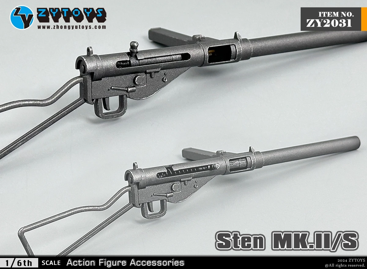 NEW ZYTOYS 1/6 Scale WW2 British Mk.II(S) Sten Model 12cm ZY2031 for 12'' Action Figure Army Military Weapon Collection Hot Toys