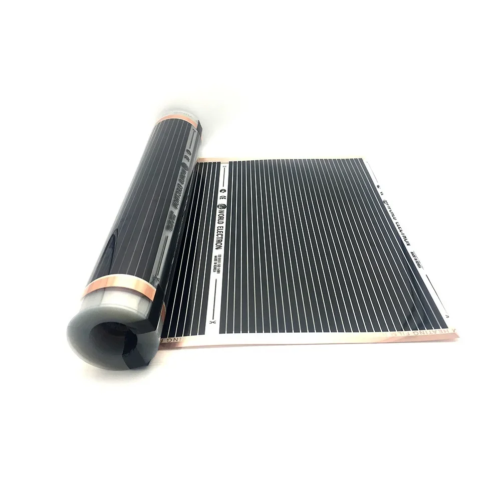 All Sizes 400w/m2 Infrared Carbon AC220V Underfloor Heating Film Low Electrical Warm Mat