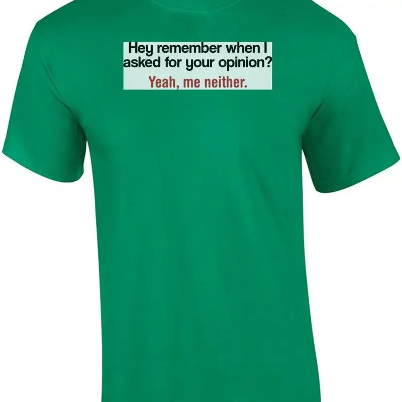 Hey Remember When I Asked For Your Opinion Yeah Me Neither Funny T-shirt